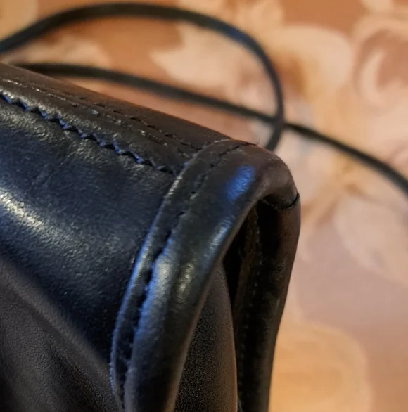 Coach Vintage Abbie Black Leather Crossbody Bag 9017 - Picture 4 of 6